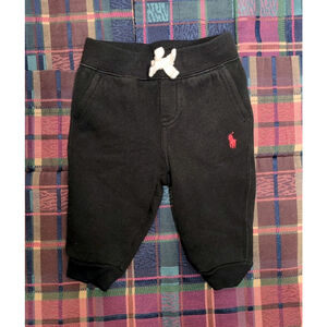 Ralph Lauren Baby Boys Black Jogger Pants Size 6 Months